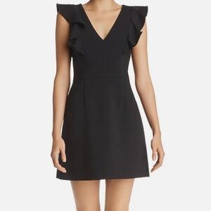NWT French Connection Whisper Ruffle V-Neck Dress, Size 2